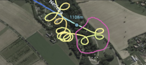 Dohledávání stoupáku v okolí: 3x plochá 270ka a vnímám drift